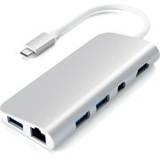  Док-станция Satechi Aluminum Type-C Multimedia Adapter (ST-TCMM8PAS) Серебристый 
