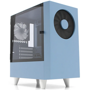  Корпус WIZMAX EM1 Woofer Blue без БП M-ATX Mini-Tower, TG, 1x160mm + LED, 1xUSB-A 3.0 2.0, mATX, mITX 