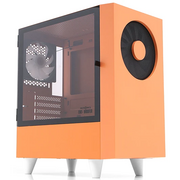  Корпус WIZMAX EM1 Woofer Orange без БП M-ATX Mini-Tower, TG, 1x160mm + LED, 1xUSB-A 3.0 2.0, mATX, mITX 