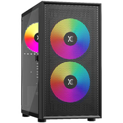  Корпус XASTRA A305M 3ARGB Black (A305M-2FC14A-1FC12A-D) mATX/Mesh tempered glass 2x140mm + 1x120mm ARGB PWM fans Door 
