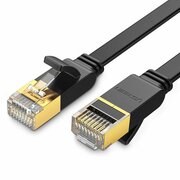  Кабель сетевой UGREEN NW106 (11265) Cat 7 U/FTP Lan Cable Flat Design 10m Black 