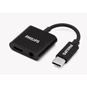  Стерео адаптер Philips SWA3021/70 USB-C male-3.5 female с поддержкой зарядки 0,05м 