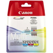  Картридж струйный Canon CLI-521 2934B010 голубой/пурпурный/желтый набор для Canon Pixma MP540/620/630/980 