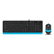  Клавиатура + мышь A4 Fstyler F1010 клав:черный/синий мышь:черный/синий USB Multimedia 