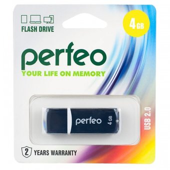  USB-флешка Perfeo C09 Black (PF-C09B004) 4G USB 2.0 