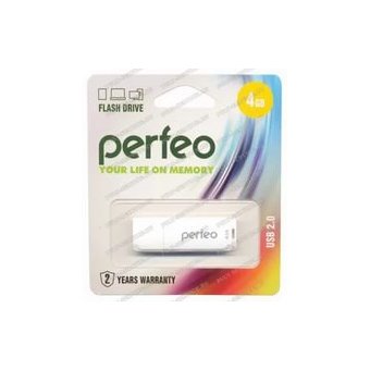  USB-флешка Perfeo C04 White (PF-C04W004) 4G USB 2.0 