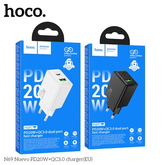  СЗУ HOCO N69 Nuevo PD20W+QC3.0 черный 