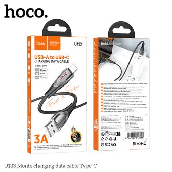  Дата-кабель HOCO U133 Monte Type-C черный 