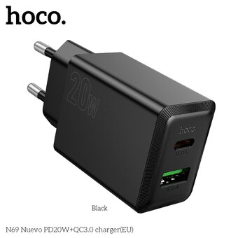  СЗУ HOCO N69 Nuevo PD20W+QC3.0 черный 