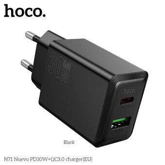  СЗУ HOCO N71 Nuevo PD30W+QC3.0 черный 