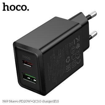  СЗУ HOCO N69 Nuevo PD20W+QC3.0 черный 