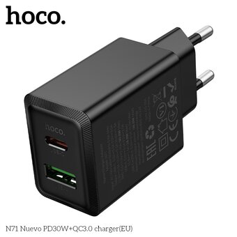  СЗУ HOCO N71 Nuevo PD30W+QC3.0 черный 