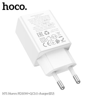  СЗУ HOCO N71 Nuevo PD30W+QC3.0 белый 