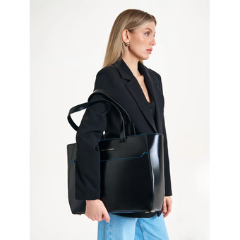  Сумка деловая Piquadro Blue Square (BD6680B2/N) женская, кожа натуральная, черный 