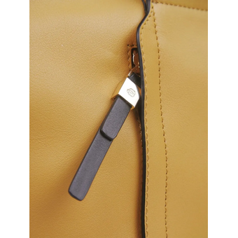  Сумка деловая Piquadro Circle BD3336W92/GBE женская, кожа, шафрановый/бежевый 