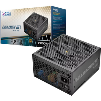  Блок питания Super Flower Leadex III Gold SF-1300F14GE 1300W, ATX 3.1, 140mm, 8xSATA, 4xPCI-E(6+2), 1x12VHPWR(12+4), APFC 