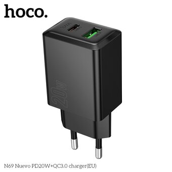  СЗУ HOCO N69 Nuevo PD20W+QC3.0 черный 