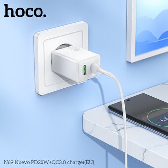  СЗУ HOCO N69 Nuevo PD20W+QC3.0 белый 