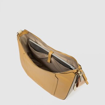  Сумка Piquadro Circle BD6657W92/GBE женская, кожа, желтый/бежевый 
