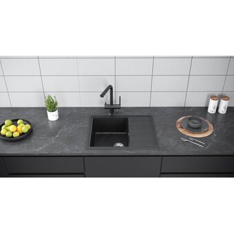  Кухонная мойка KUCHENSTERN Flug 45 (108BL10) черный 