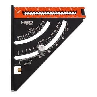  Угольник NEO Tools 72-105 150 мм + складная линейка 160 мм 