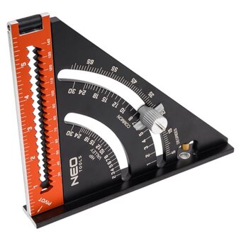  Угольник NEO Tools 72-105 150 мм + складная линейка 160 мм 
