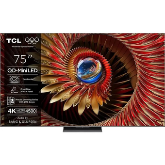  Телевизор TCL 75C8K черный 