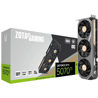  Видеокарта Zotac RTX 5070 Ti Solid SFF OC 16Gb (ZT-B50710J3-10P) 256bit GDDR7 2482/28000/HDMIx1 PCI-E 5.0 