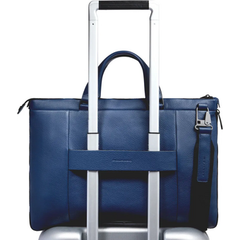  Сумка деловая Piquadro Than CA4021S135/BLU унисекс, кожа, синий 