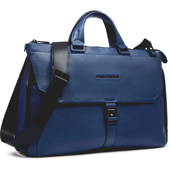  Сумка деловая Piquadro Than CA4021S135/BLU унисекс, кожа, синий 