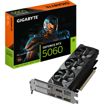 Видеокарта Gigabyte RTX5060 OC Low Profile 8GB (GV-N5060OC-8GL) GDDR7 128bit 3xDP HDMI 3Fan LP RTL 