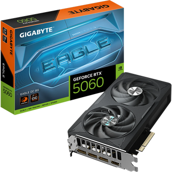  Видеокарта Gigabyte RTX5060 Eagle OC 8GB (GV-N5060EAGLE OC-8GD) GDDR7 128bit 3xDP HDMI 2Fan RTL 