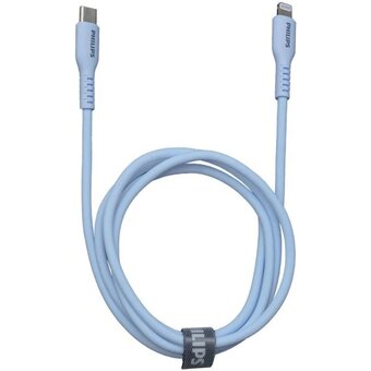  Кабель Philips DLC8631V/74 MFI силиконовый USB C-USB C 18W 1.2м синий 