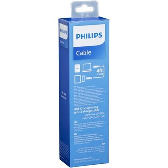  Кабель Philips DLC8631V/74 MFI силиконовый USB C-USB C 18W 1.2м синий 