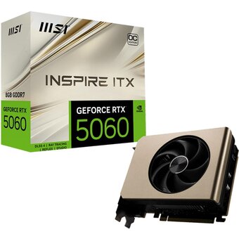  Видеокарта MSI RTX5060 Inspire ITX OC 8GB (RTX 5060 8G Inspire ITX OC) GDDR7 128bit 3xDP HDMI 2Fan RTL 