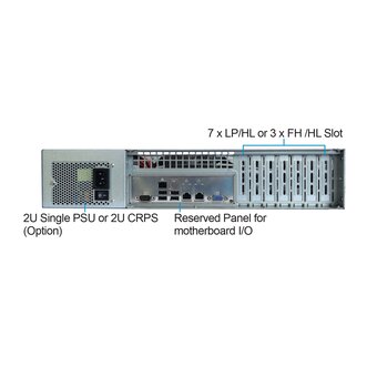  Корпус Ablecom CS-R25-42P 2U chassis, ATX, Micro-ATX, Mini-ITX MBs, 8-port 12 Gbps SAS/ SATA to BP, 8 x 3.5'' hsb + 2 3.5" internal, 7 LP/ H 