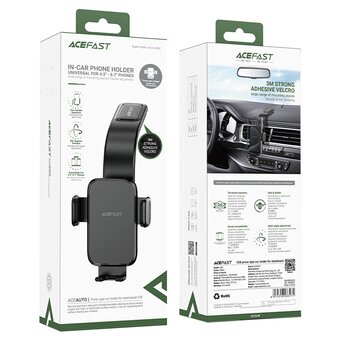  Автодержатель ACEFAST D28 press type car holder for dashboard Black 