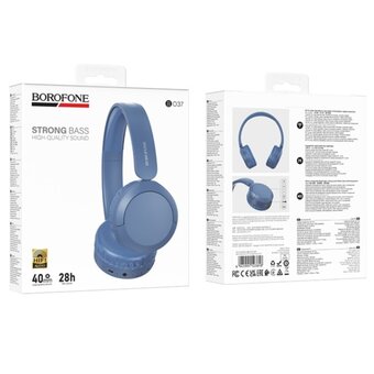  УЦ Наушники bluetooth BOROFONE BO37 Marvellous TWS голубой (плохая упаковка) 