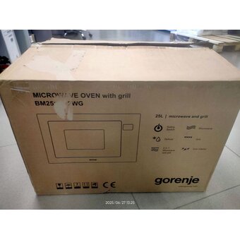  УЦ Встраиваемая микроволновая печь Gorenje BM251SG2WG (плохая упаковка, заводской дефект фасада, нет 2х болтов) 