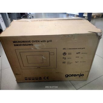  УЦ Встраиваемая микроволновая печь Gorenje BM251SG2WG (плохая упаковка, заводской дефект фасада, нет 2х болтов) 