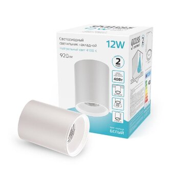  Светильник GAUSS Overhead HD011 12 Вт, белый 