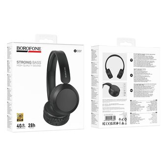  Наушники bluetooth BOROFONE BO37 Marvellous черный 