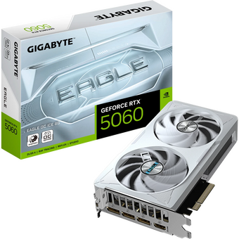  Видеокарта Gigabyte RTX5060 Eagle OC Ice 8GB (GV-N5060EAGLEOC ICE-8GD) GDDR7 128bit 3xDP HDMI 3Fan RTL 