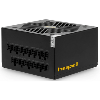  Блок питания HSPD HSK-850GF-BK 850W 80+ Gold (ATX, 2.52, Full modular, 1x24(20+4)pin mesh 550mm, 1xCPU*2 8(4+4)pin 650+150mm, 2xPCIe*2 8(6+2)pin 