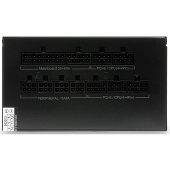  Блок питания HSPD HSK-750GF-BK 750W 80+ Gold (ATX, 2.52, Full modular, 1x24(20+4)pin mesh 550mm, 1xCPU*2 8(4+4)pin 650+150mm, 2xPCIe*2 8(6+2)pin 