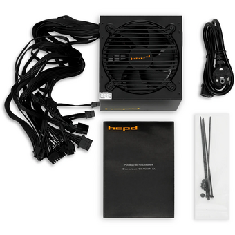 Блок питания HSPD HSK-600WN-BK 600W 80+ White (ATX, 2.52, Non-modular, 1x24(20+4)pin 500mm, 1xCPU 8(4+4)pin 550mm, 1xPCIe*2 8(6+2)pin 500+150mm   Блок питания HSPD HSK-600WN-BK 600W 80+ White (ATX, 2.52, Non-modular, 1x24(20+4)pin 500mm, 1xCPU 8(4+4)pin 550mm, 1xPCIe*2 8(6+2)pin 500+150mm