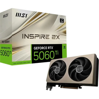  Видеокарта MSI RTX 5060 Ti 8G Inspire 2X, 8Gb 128bit GDDR7 2572/28000/HDMIx1/ PCI-E 5.0 
