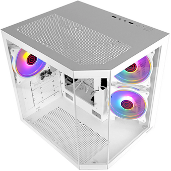  Корпус Ginzzu V290 White 3*Fan 12LD4 