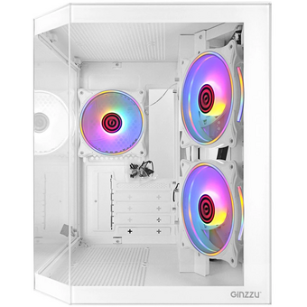  Корпус Ginzzu V290 White 3*Fan 12LD4 