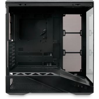  Корпус HSPD F711 (F711-TGBK) без БП, Panoramic Full Tower, Black, TG, 0.7 SPCC, no fans ATX, mITX 190/420/280mm 2x2.5", 7xPCI 1xUSB-A 